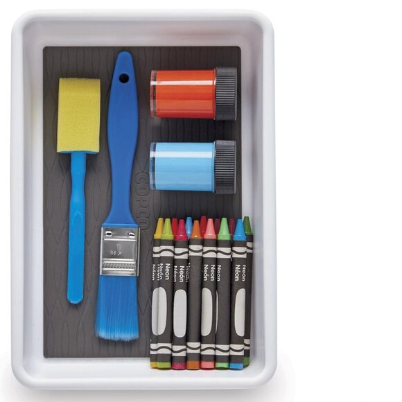 Essentials White Drawer Organizers with Grip Bottoms - Picture 2 of 9